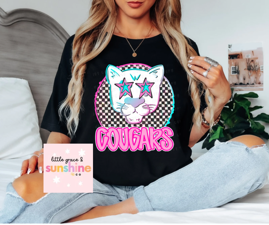 Preppy Neon Mascot Tee