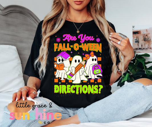 Neon Are You Fall-O-Ween Directions? Tee