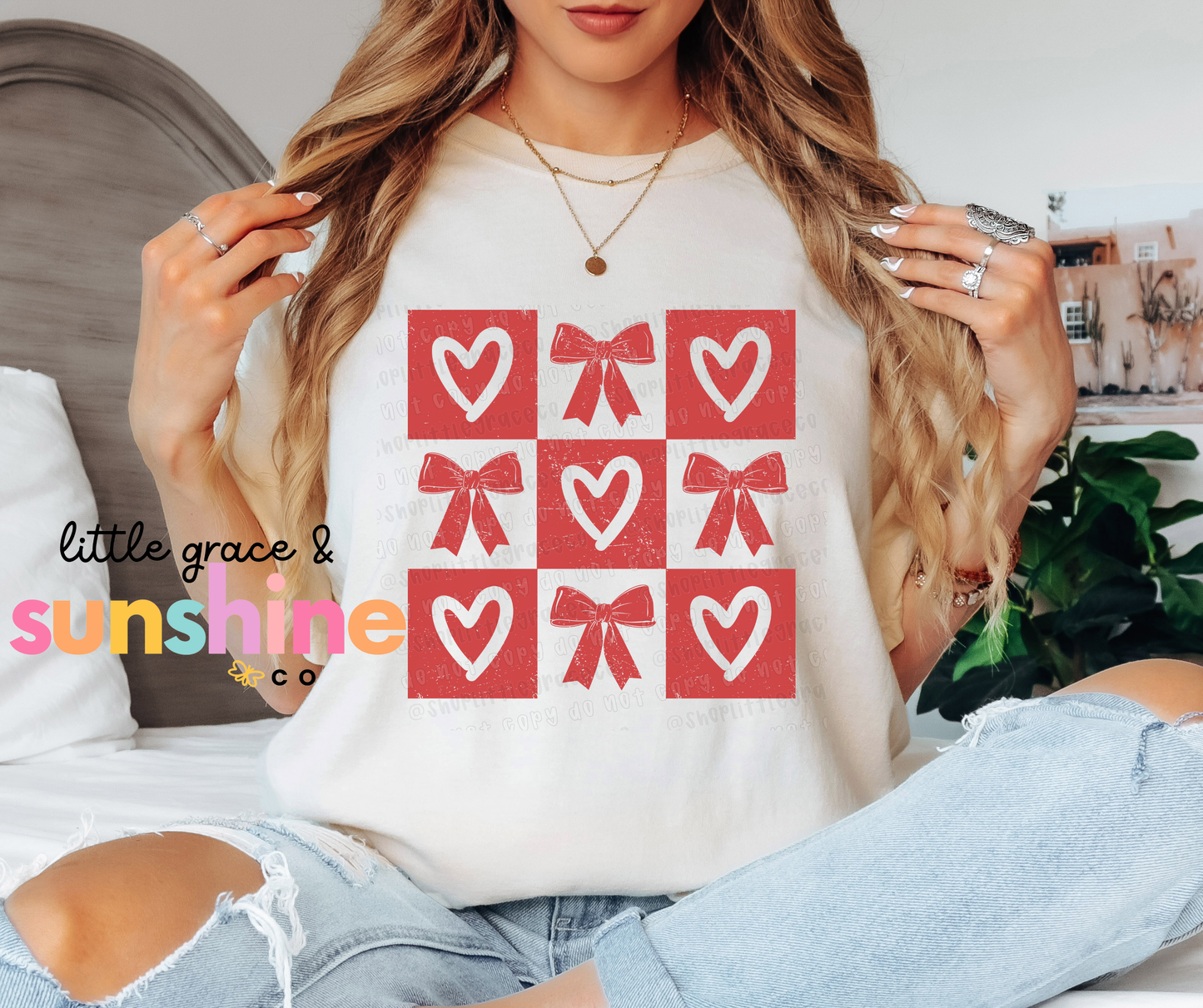 Checkered Hearts Tee