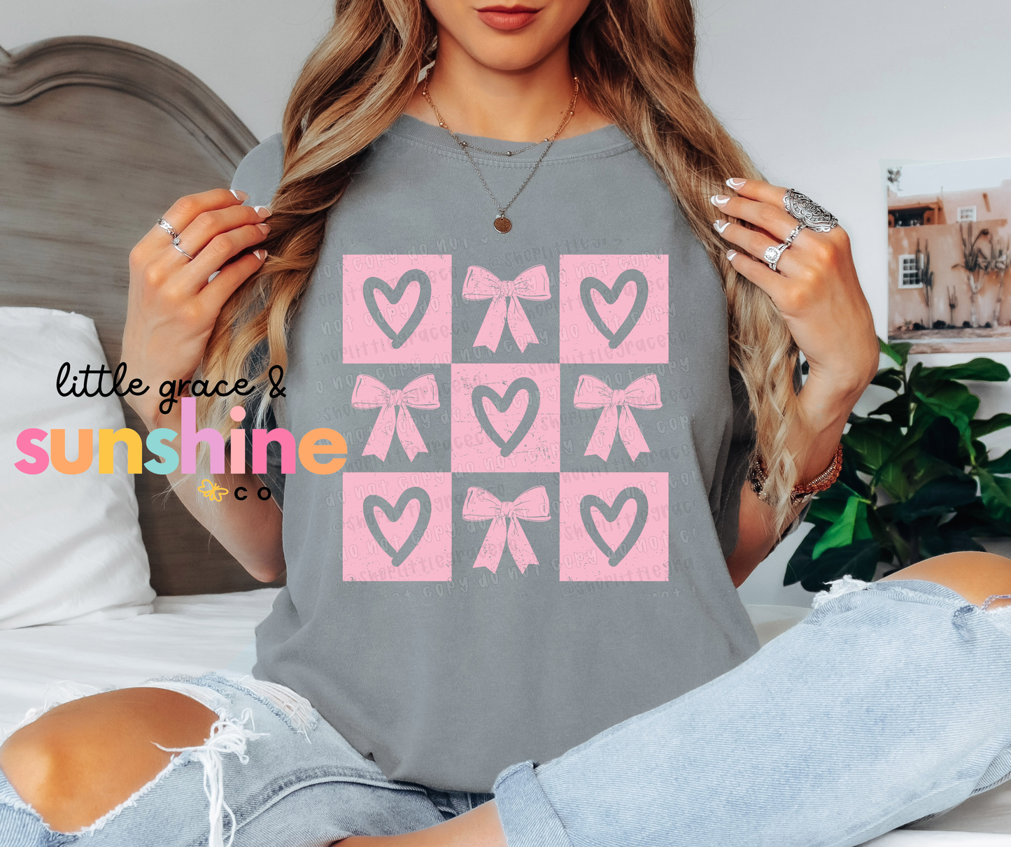 Checkered Hearts Tee